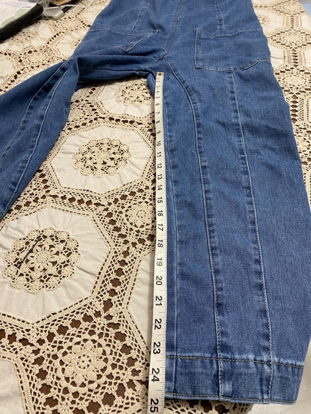 Happily Grey denim Jumpsuit adjustable strap size S - Picture 3 of 5